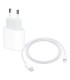 CARGADOR COMPATIBLE APPLE 20W TIPO C + CABLE 1MTS TIPO C A LIGHTNING CAJA PATAS REDONDAS