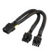 CABLE ADAPTADOR SPLITTER PCIE 8 A 2X 8 (6+2) MALLADO MINERIA