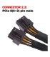 CABLE ADAPTADOR SPLITTER PCIE 8 A 2X 8 (6+2) MALLADO MINERIA