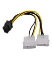 ADAPTADOR CABLE PLACA VIDEO 8 PINES A MOLEX 4 PINES VGA FUENTE CDA008 BKT