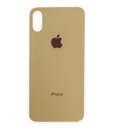 TAPA TRASERA IPHONE X IPHONE XS IPHONE 10 DORADO LOGO BIG HOLE