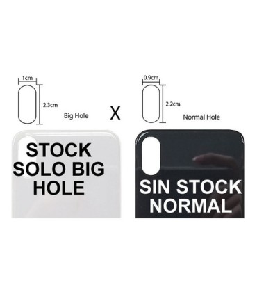 TAPA TRASERA IPHONE X IPHONE XS IPHONE 10 DORADO LOGO BIG HOLE