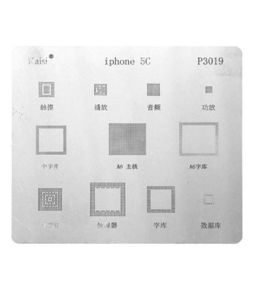 STENCIL IPHONE 5C IC REBALLING KAISI P3019