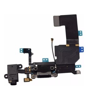 FLEX PLACA CARGA USB IPHONE 5C MICROFONO JACK NEGRO