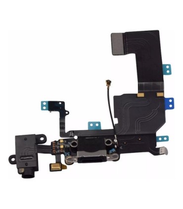 FLEX PLACA CARGA USB IPHONE 5C MICROFONO JACK NEGRO