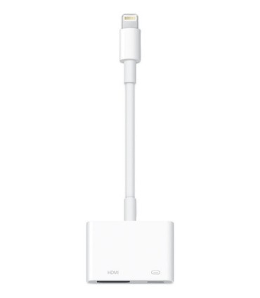 LIGHTNING A HDMI ADAPTADOR APPLE VÍDEO DIGITAL AUDIO IPHONE IPAD MD826AM/A CAJA SELLADA