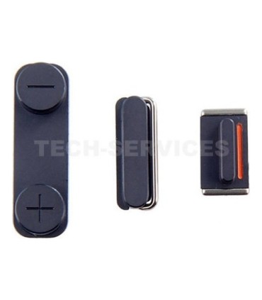KIT BOTONES VOLUMEN ON HOLD IPHONE 5 PLATEADO