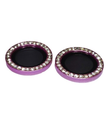 VIDRIO TEMPLADO PROTECTOR LENTE CAMARA PARA IPH13 / 13 MINI VIOLETA STRASS