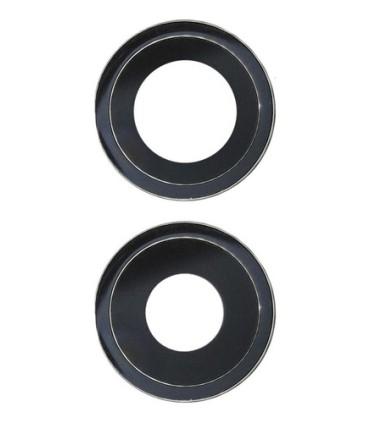 VIDRIO CAMARA TRASERA IPHONE 13 MINI 2 VIDRIOS 2 CON MARCO NEGRO INCLUYE 2 VIDRIOS