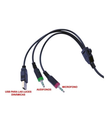 AURICULAR SPARTAN GAMER BKT H71 C/MIC LUZ USB PARA PS4 XBOX ONE PC