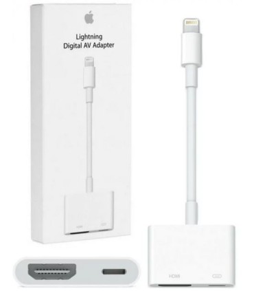 LIGHTNING A HDMI ADAPTADOR APPLE VÍDEO DIGITAL AUDIO IPHONE IPAD MD826AM/A CAJA SELLADA
