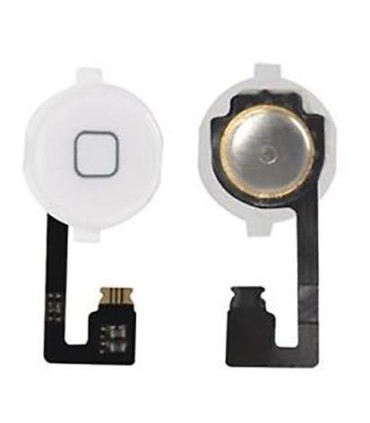 BOTON HOME PLASTICO IPH4 + FLEX BLANCO