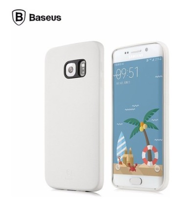 FUNDA BASEUS SLIM SOFT 1MM S6 EDGE BLANCO