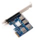 ADAPTADOR PCIE 1X A 4 USB MULTIPLICADOR RISER MINERIA CRIPTO LY