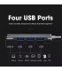 ADAPTADOR HUB MINI USB 3.0 A 4 PUERTOS USB 4-1 MULTIPLICADOR LY