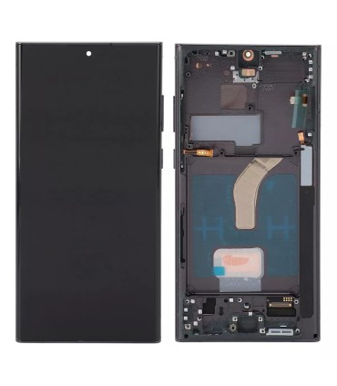 Modulo Samsung S22 Ultra S908 con Marco Sin Huella INCELL Lcd plano