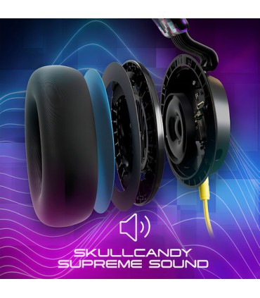 Auricular Slyr Over Ear Skullcandy Gamer Microfono Cable Color Negro