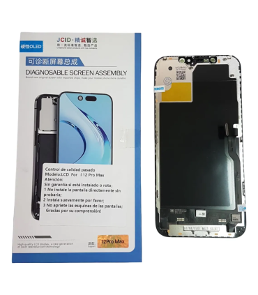 MODULO IPHONE 12 PRO MAX JCID Autoprogramable 60HZ SOFT OLED "SIN MENSAJE DE PIEZA DESCONOCIDA""