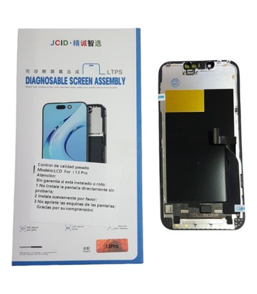 Modulo Display Para iPhone 13 Pro Autoprogramable JCID 90hz Incell Negro "SIN MENSAJE DE PIEZA DESCONOCIDA"