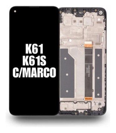 Modulo Pantalla Con Marco LG K61 / K61s Negro