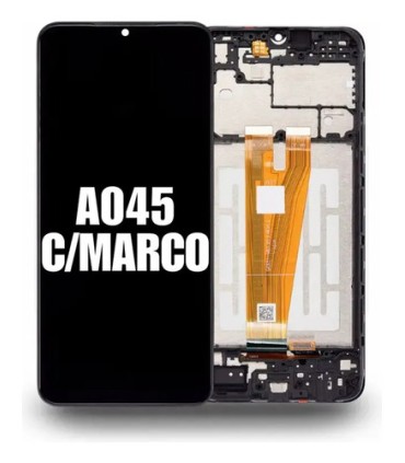 Módulo Pantalla Tactil Samsung A04 A045 Con Marco Negro Original