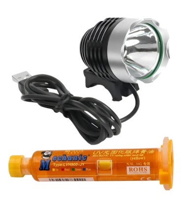 Lámpara Curado Mascara Uv 5v Usb + Resina Naranja Mechanic