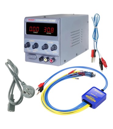 Combo Fuente De Poder 30v 5amp 305d + Cable Pulpo Mechanic Android iPhone Negro