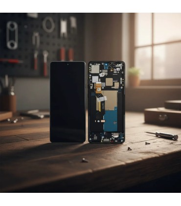 Modulo Pantalla Motorola Edge 50 Pro 5g Original Con Marco Negro