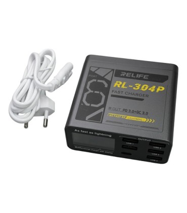 Multicargador Inteligente 6 Puertos Rl-304p Pd 3.0 + Qc 3.0 Gris