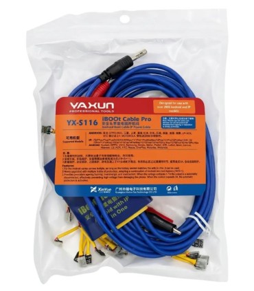 Cable Pulpo Fuente yaxun Ys-s116 Para iPhone hasta 17 Pro Max Y Android Azul Marino