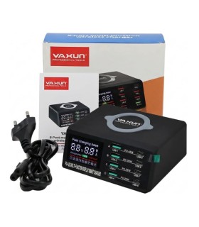 MULTICARGADOR INTELIGENTE INALAMBRICO YAXUN + 8 PUERTOS YX-X9D